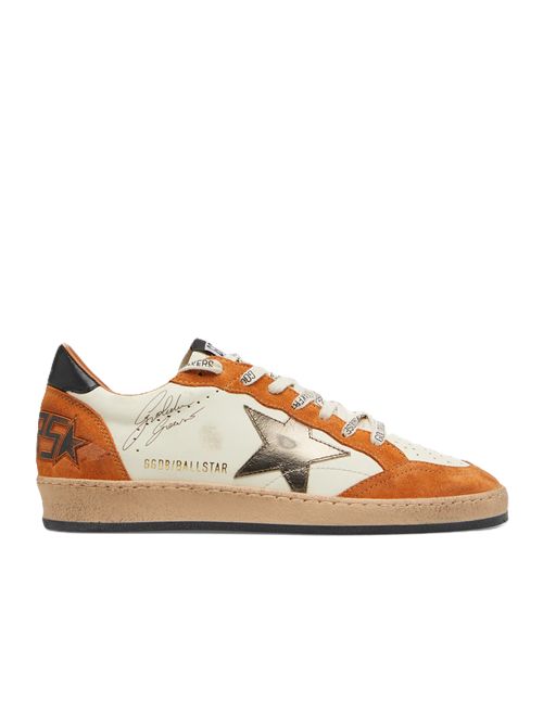 ballstar nappa laminated star White Beige Warm Brown Olive Black Golden Goose | GMF00117.F008720.83405WHITE BEIGE/WARM